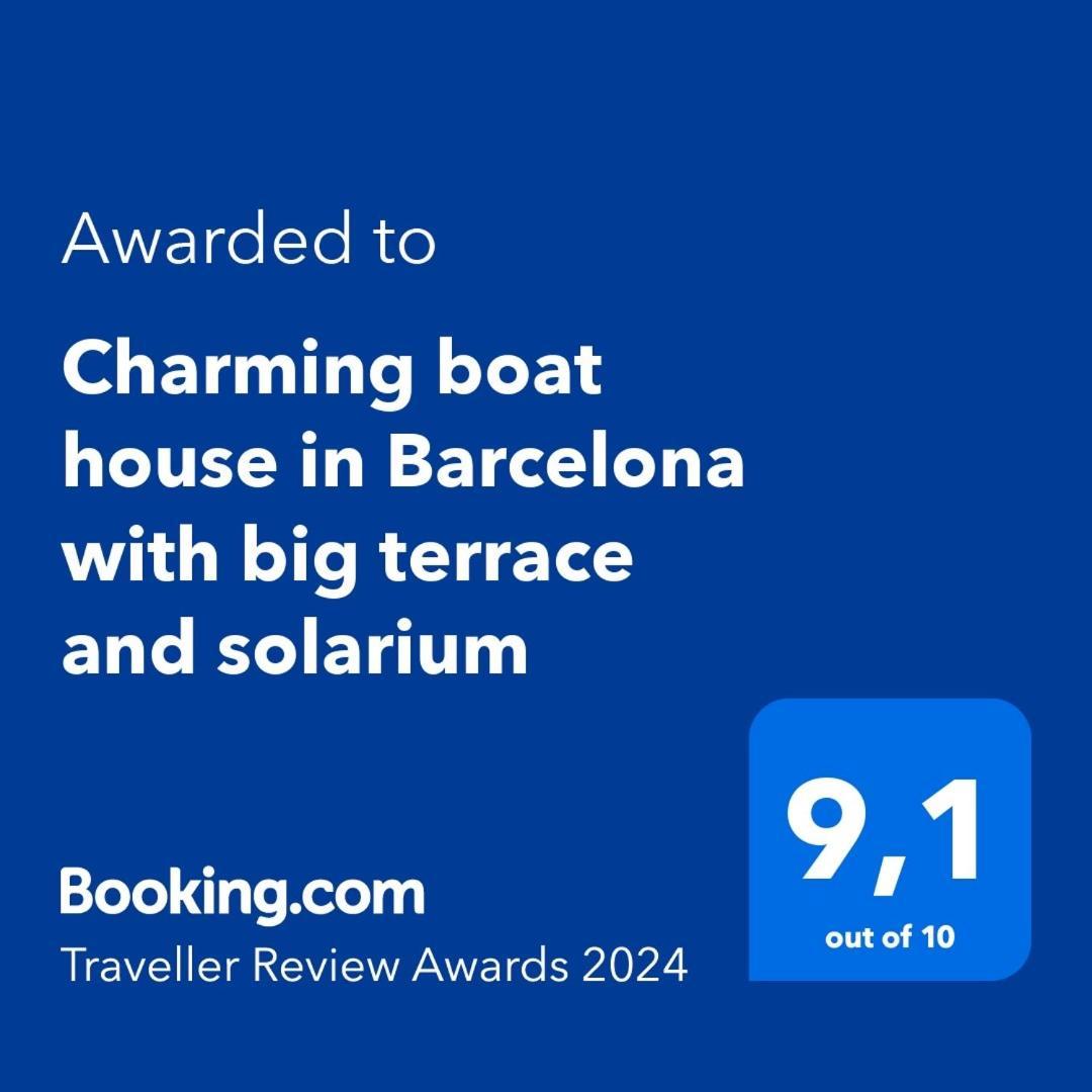 Charming Boat House In Barcelona With Big Terrace And Solarium Otel Sant Adria de Besos Dış mekan fotoğraf
